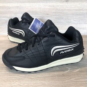 NEW Deadstock Men's AVIREX Rocket 6 Sneakers‎ Shoes Black Cream RARE Size 8 US